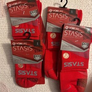 VStasis Athletic Mini-Crew Socks - Red